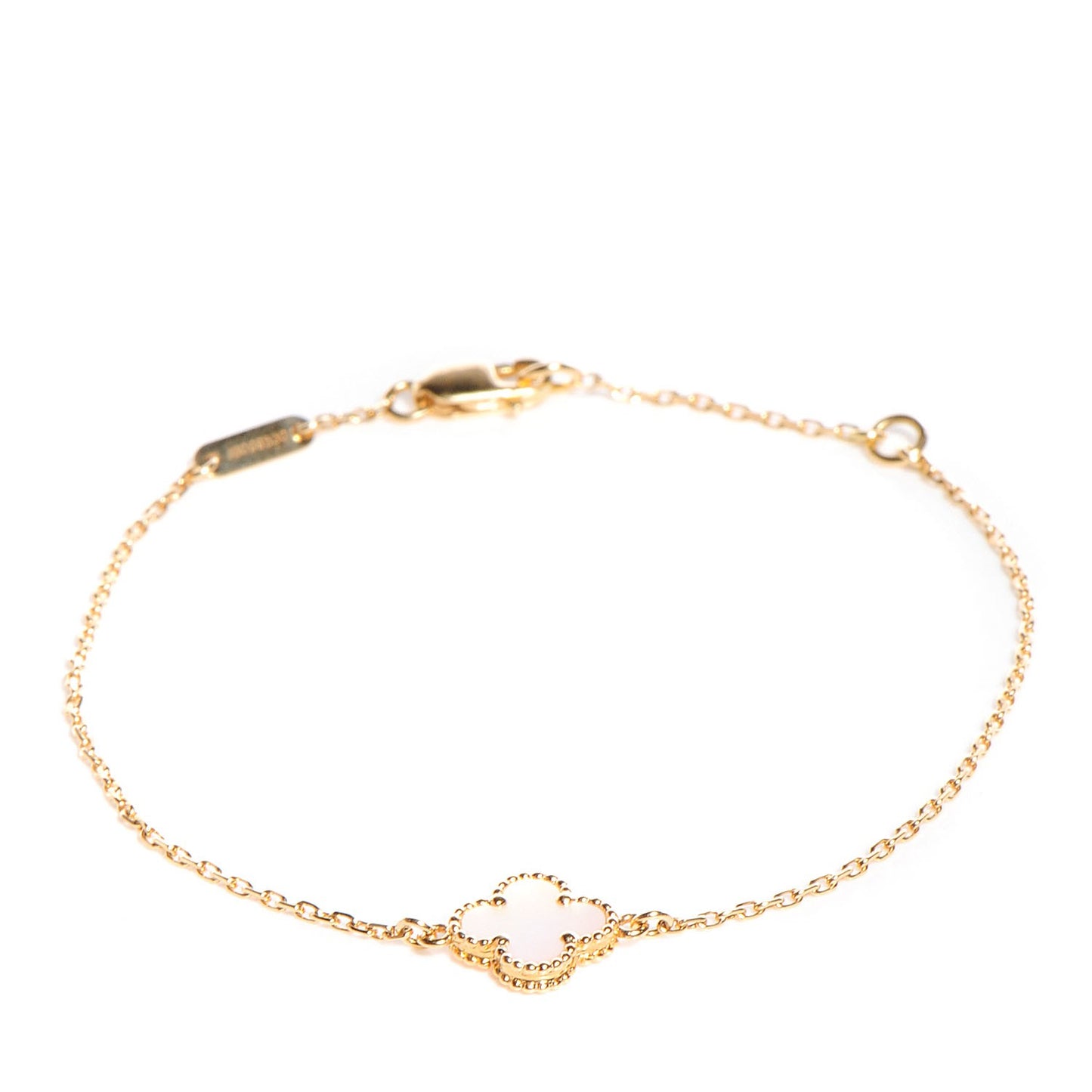 18K Yellow Gold Mother of Pearl Sweet Alhambra Bracelet
