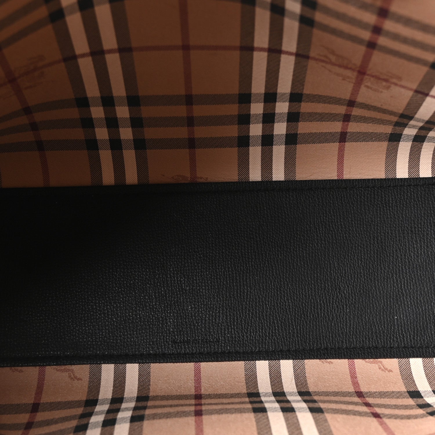 Burberry Grainy Calfskin Haymarket Check Medium Reversible Tote Black 4 of 15