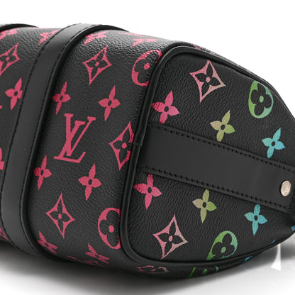 Louis Vuitton Monogram Iridescent Keepall Bandouliere 25 Black 9 of 9