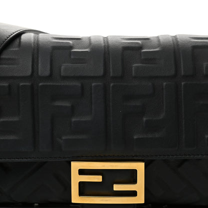 Fendi Nappa FF 1974 Embossed Baguette Black 8 of 12