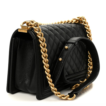 Chanel Caviar Quilted Medium Boy Flap Black 3 of 10