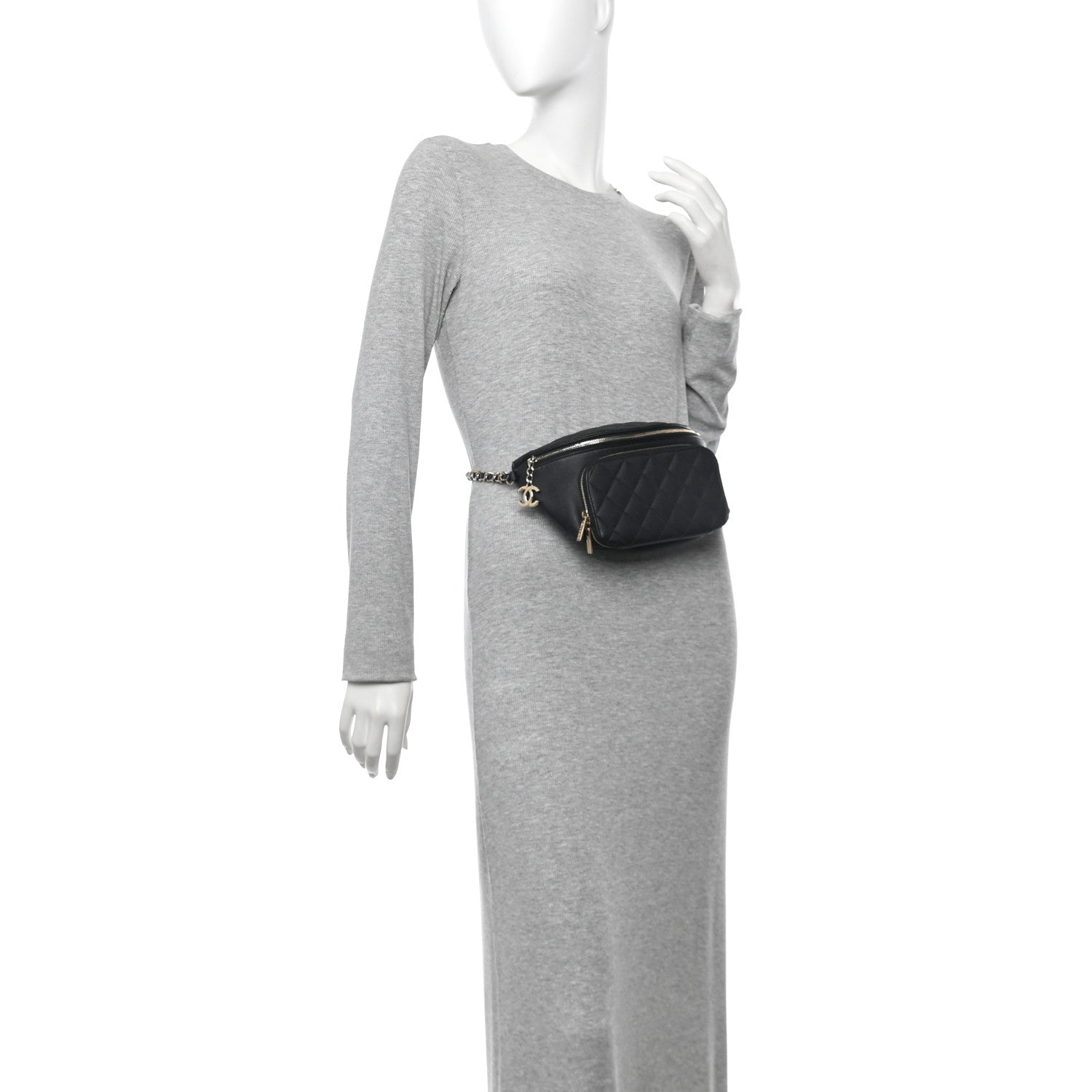 Chanel Caviar Quilted Business Affinity Waist Belt Bag Black 2 of 11