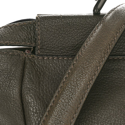 Fendi Goatskin Zucca Large Peekaboo Iconic Satchel Taupe Tobacco Moro 14 of 16