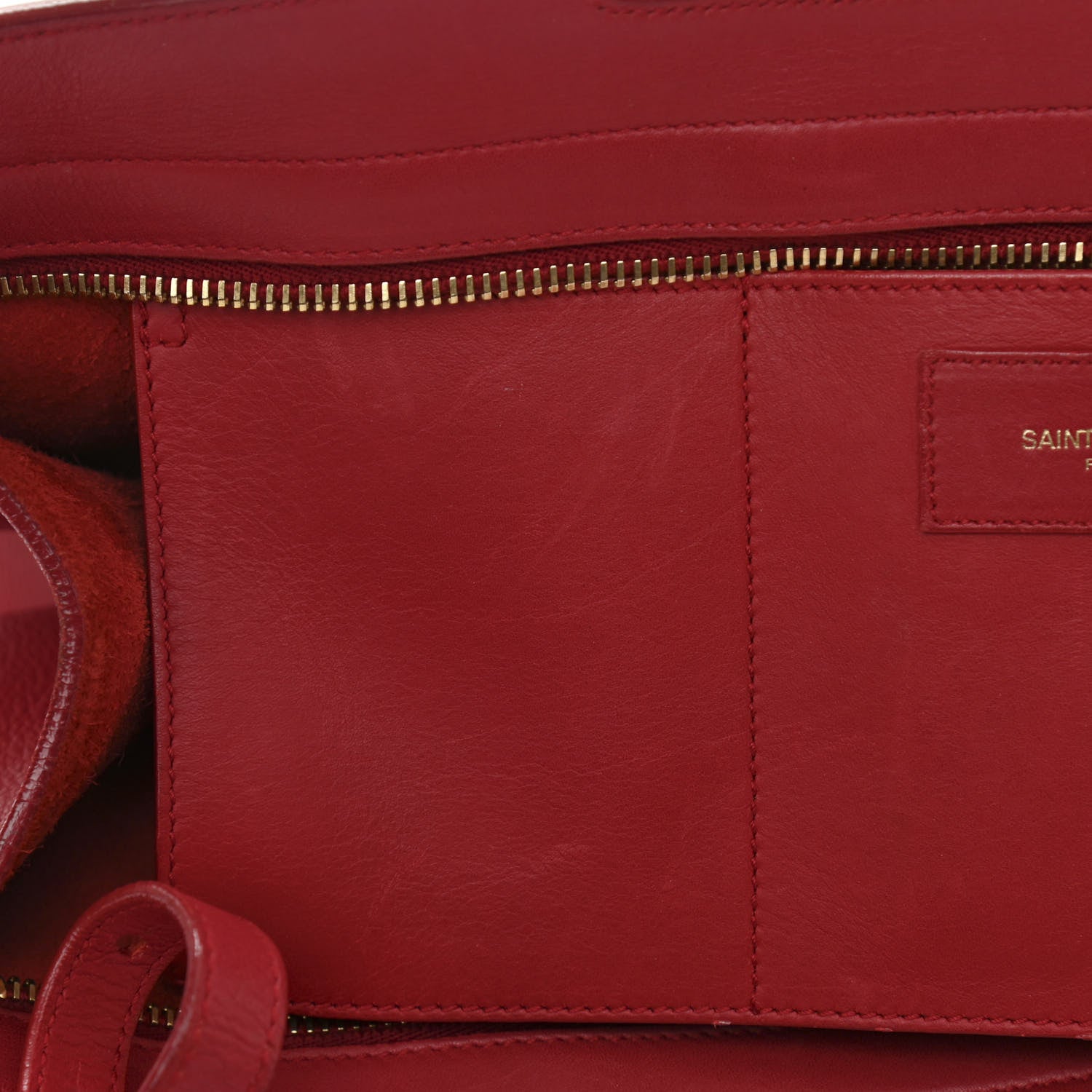 Saint Laurent Smooth Calfskin Medium Y Ligne Cabas Red 11 of 11