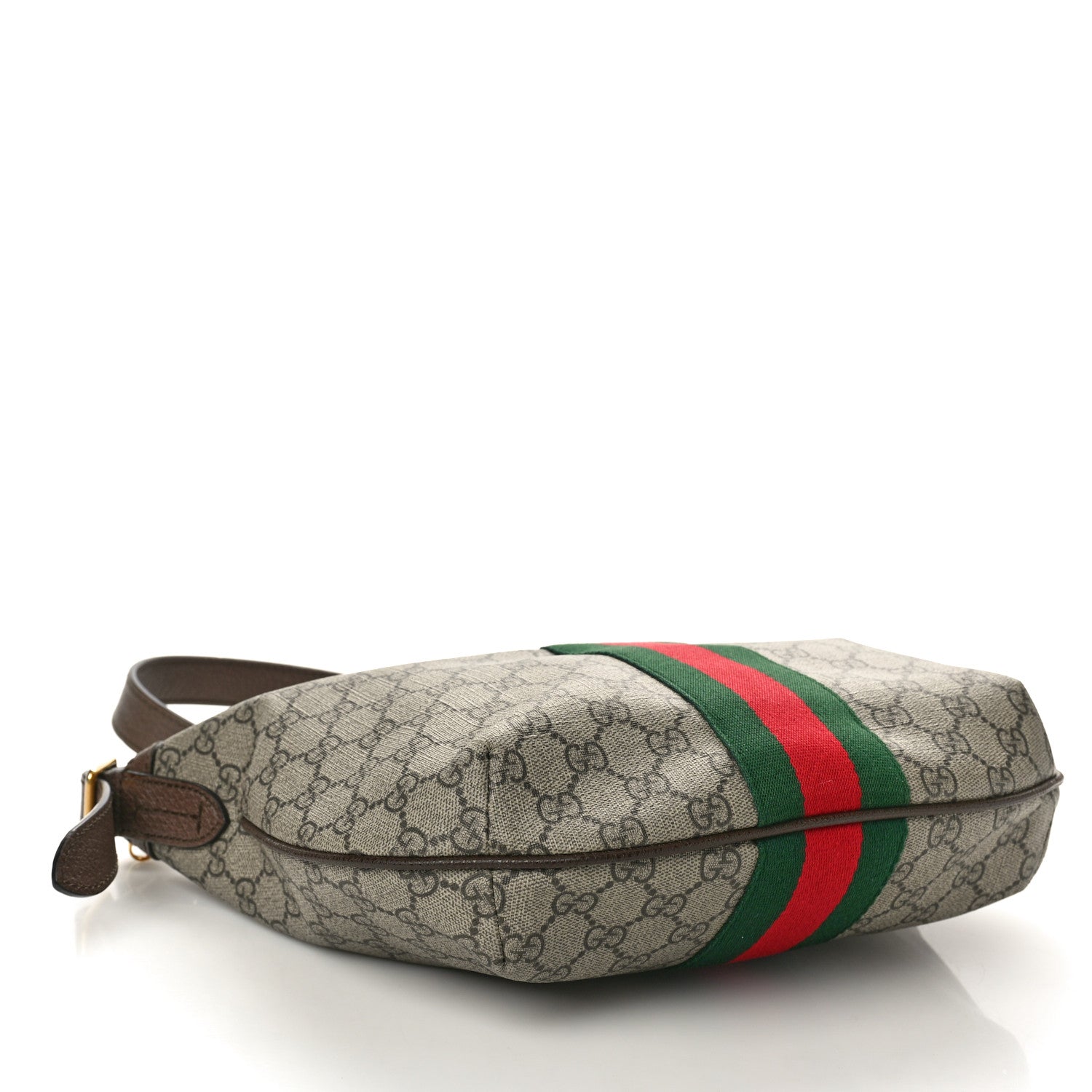 Gucci GG Supreme Monogram Web Small Ophidia Half Moon Hobo Brown 4 of 13