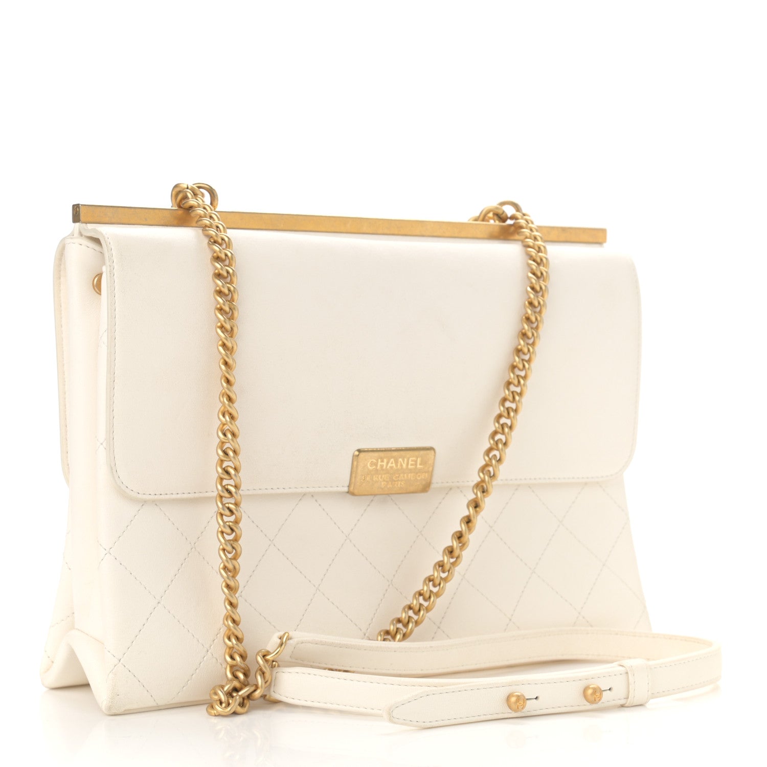 Chanel Lambskin Quilted Medium Coco Lux Flap Beige 3 of 15