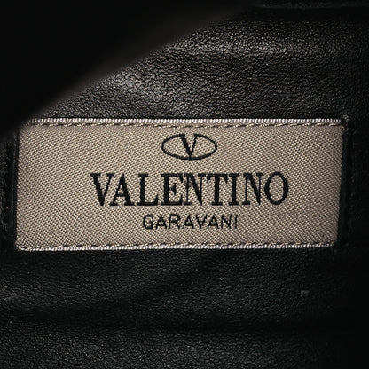 Valentino Garavani Calfskin Rockstud Combat Ankle Boots 37 Black 9 of 12