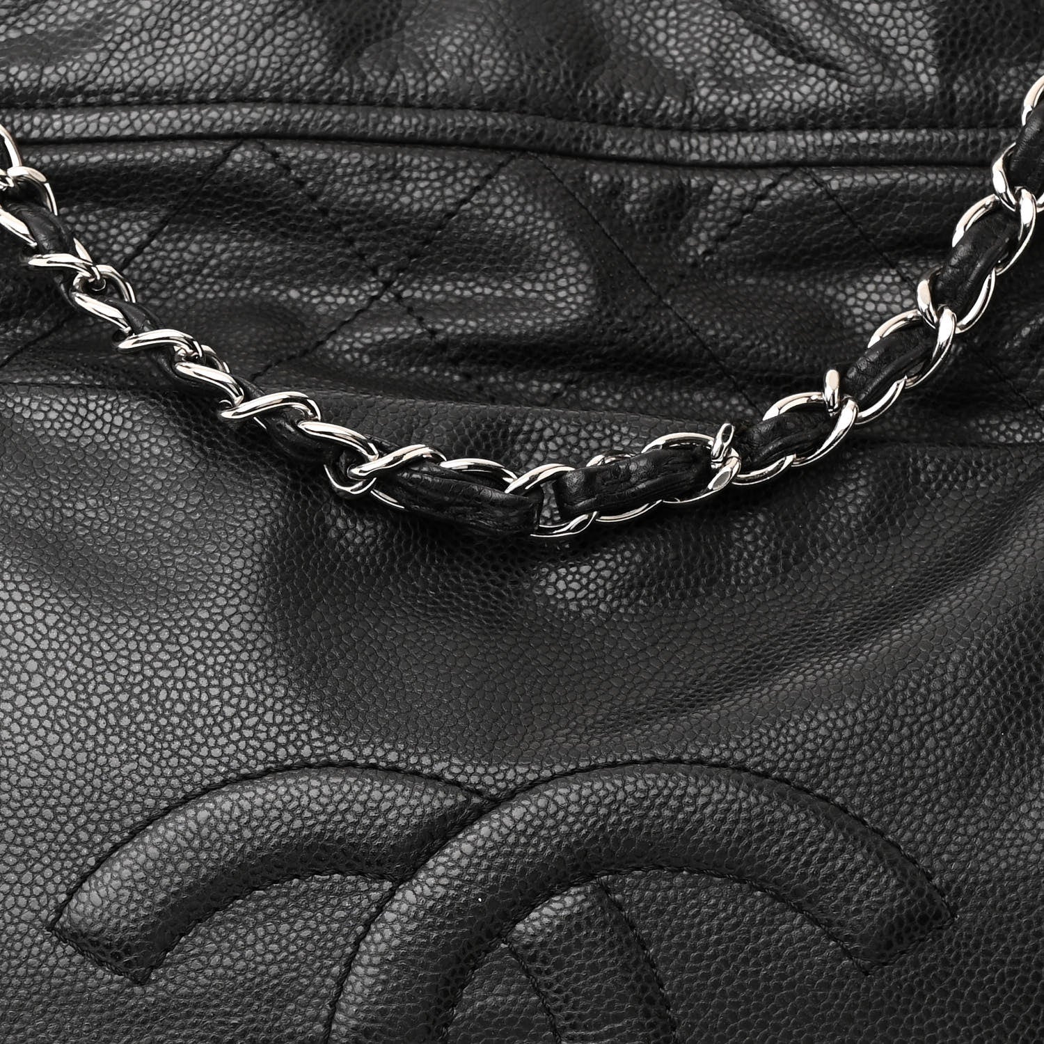 Chanel Caviar Stitched Timeless CC Soft Tote Black 8 of 13
