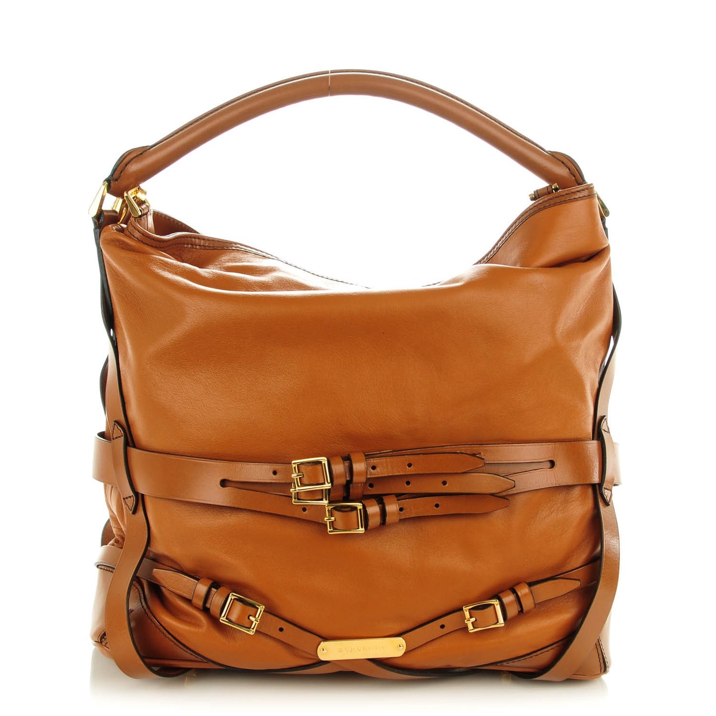 Soft Lambskin Bridle Calfskin Medium Gosford Hobo Tan
