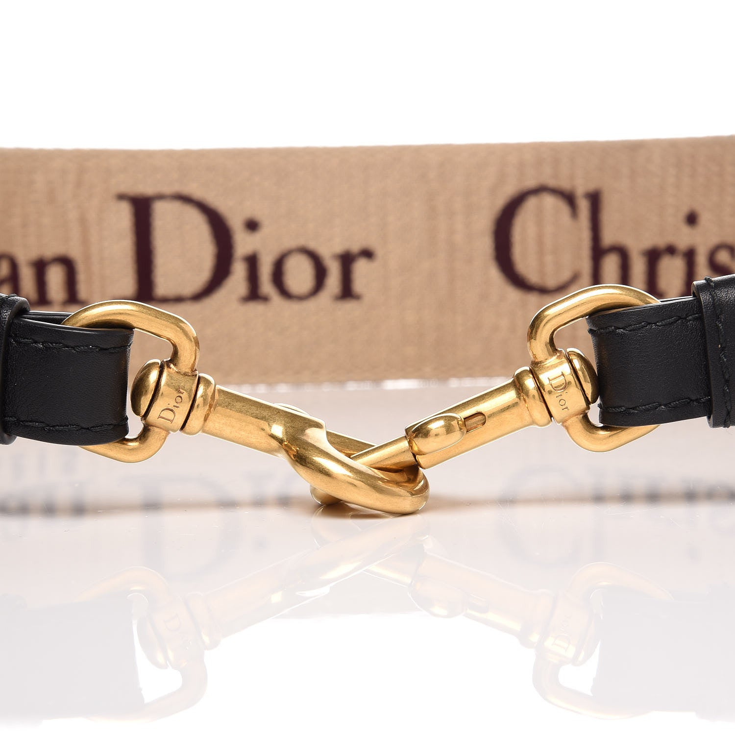 Christian Dior Canvas Embroidered Shoulder Strap Burgundy 3 of 6