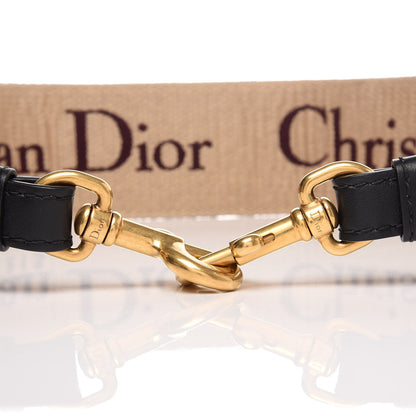 Christian Dior Canvas Embroidered Shoulder Strap Burgundy 3 of 6
