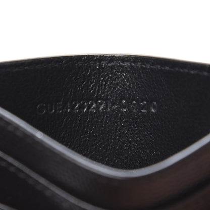 Saint Laurent Grain De Poudre Matelasse Chevron Monogram Credit Card Case Black 6 of 7
