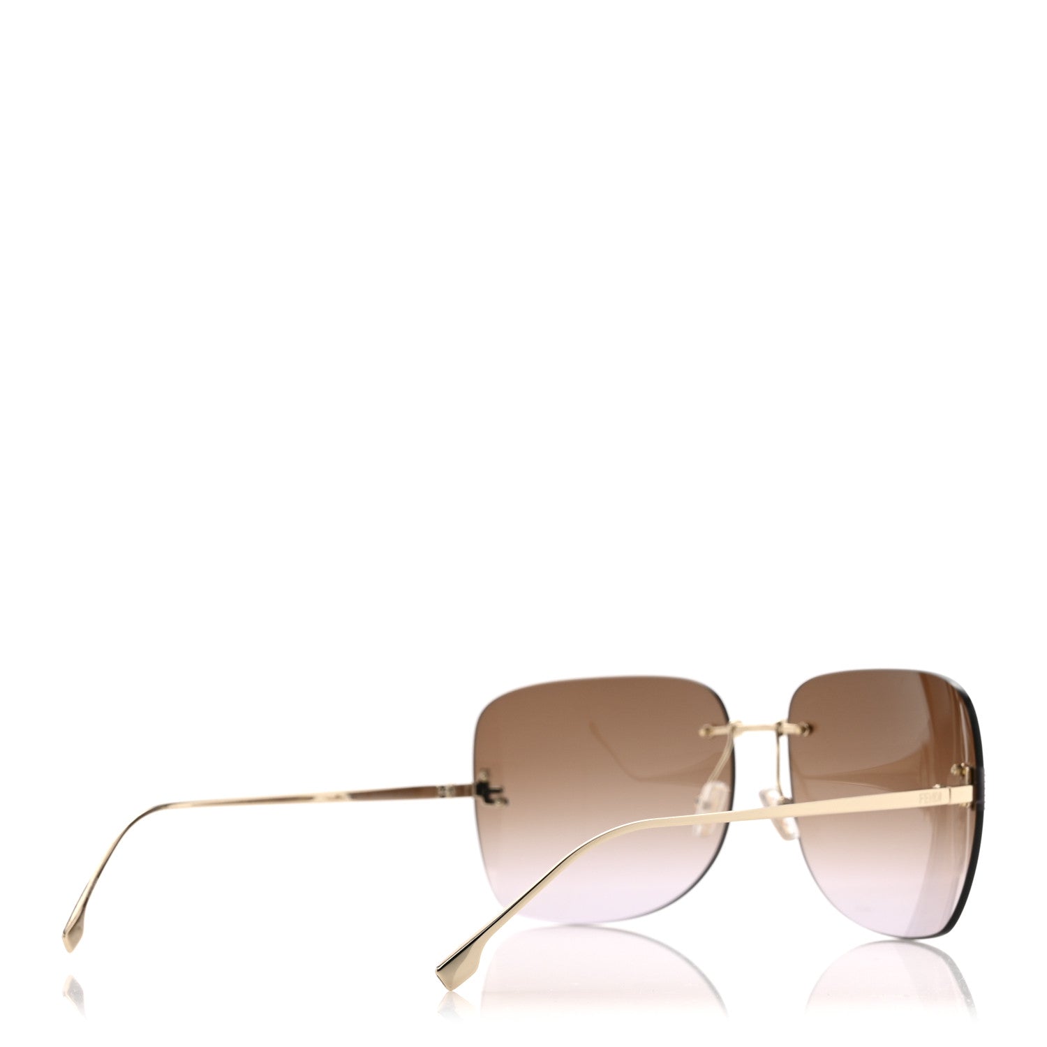 Fendi Metal Crystal Sunglasses FE4134US Gold 4 of 8