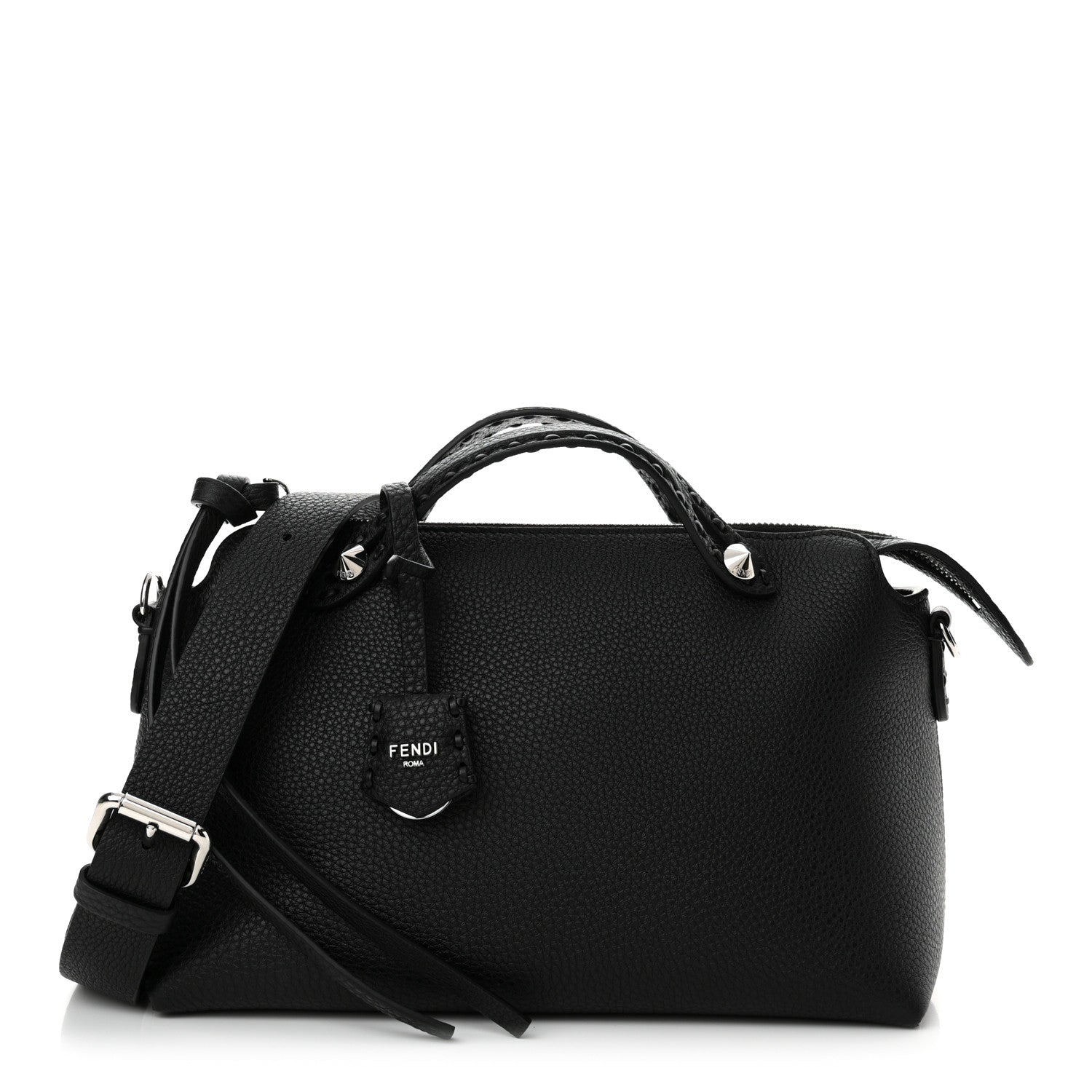Fendi Cuoio Romano Selleria Medium By The Way Boston Bag Black 1 of 12