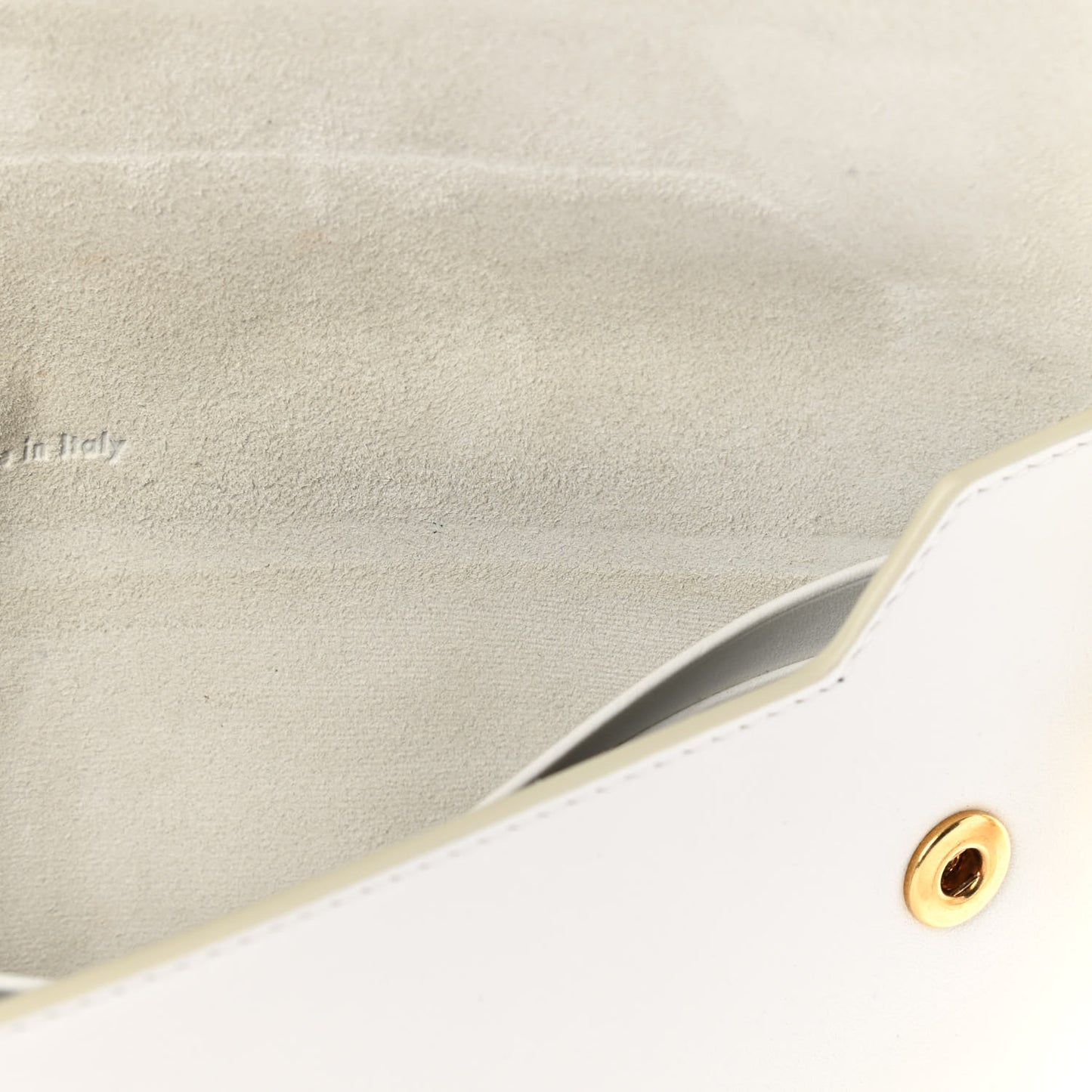 Smooth Calfskin Travel Clutch White