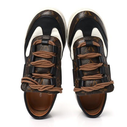Louis Vuitton Monogram Calfskin Lous Sneakers 39 Black 2 of 8