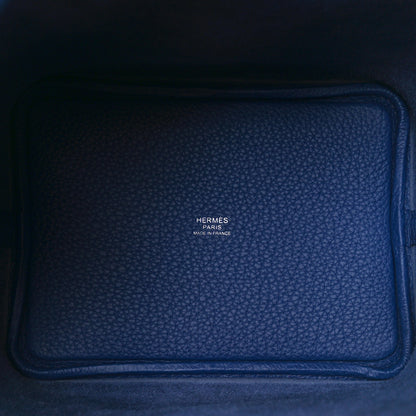 Hermes Taurillon Clemence Picotin Lock 18 PM Bleu Saphir 6 of 11