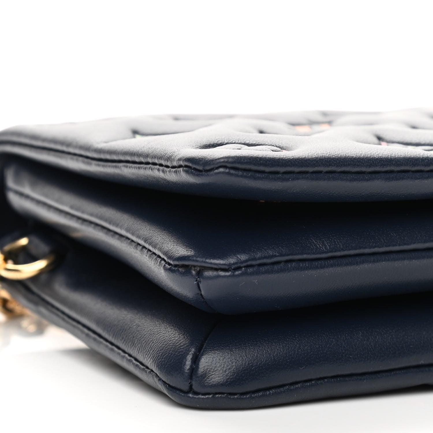 Louis Vuitton Lambskin Embossed Monogram LV Garden Pochette Coussin Navy 8 of 9