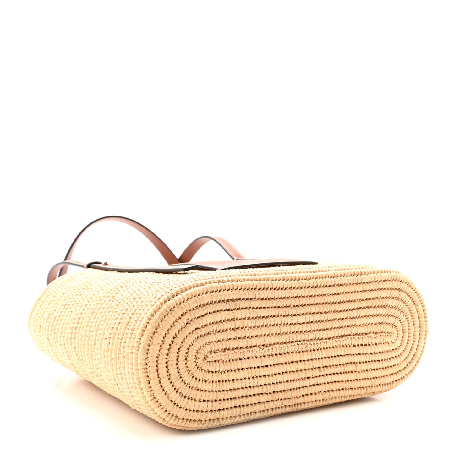 Raffia Small Square Basket Tote Bag Natural Tan