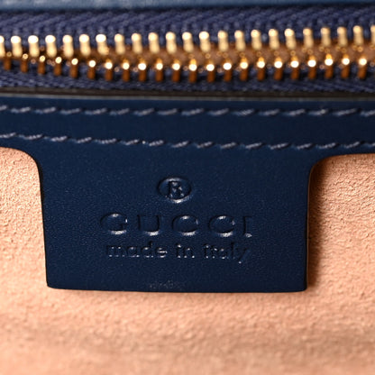 Gucci Guccissima Medium Padlock Shoulder Bag Blue Agata 6 of 13