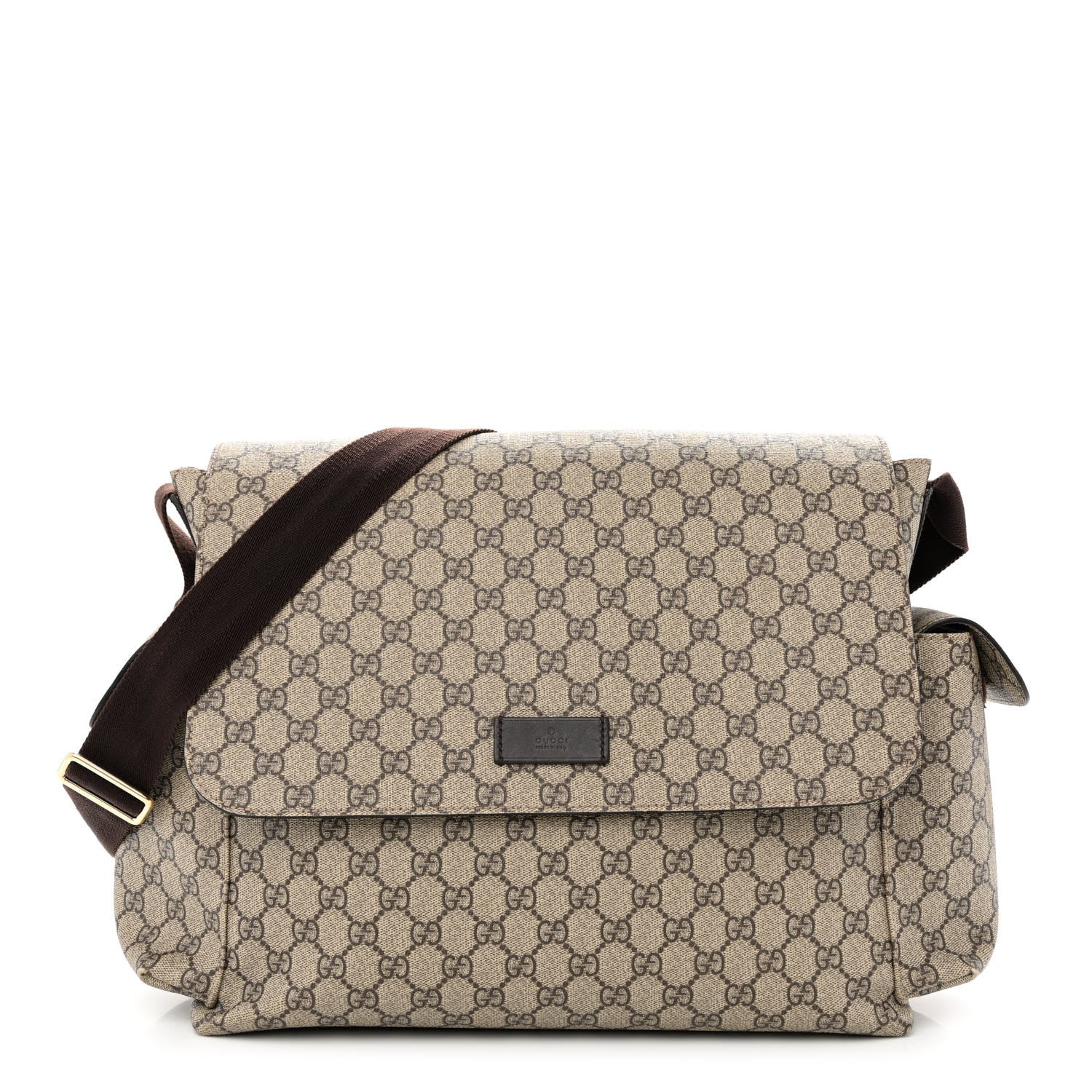 Gucci GG Plus Monogram Messenger Diaper Bag Dark Brown 3 of 12