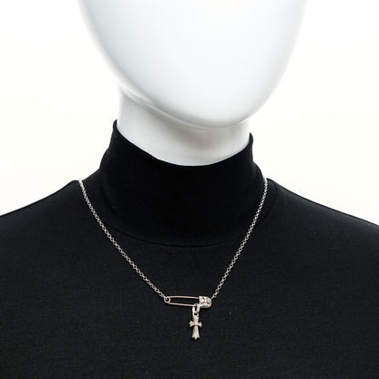 Chrome Hearts Sterling Silver Safety Pin Baby Fat Cross Pendant Necklace 2 of 6