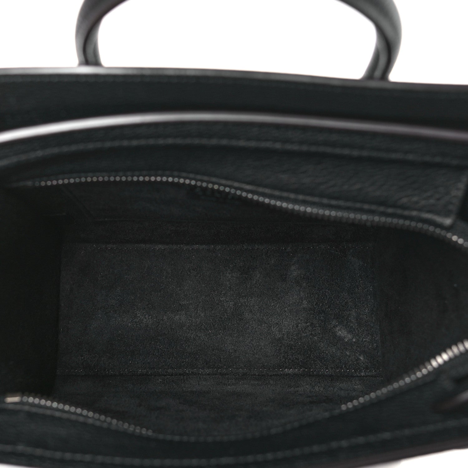 Celine Drummed Calfskin Nano Luggage Black 5 of 10