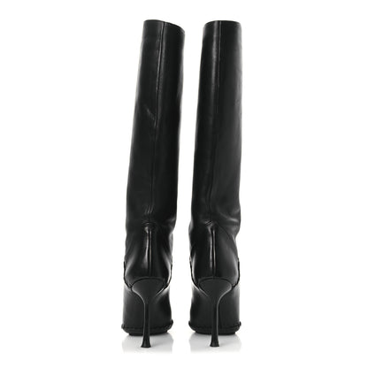 Gucci Nappa Stitched Knee High Boots 38.5 Black 6 of 12