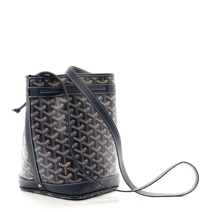 Goyard Goyardine Petit Flot Bucket Bag PM Navy 3 of 9