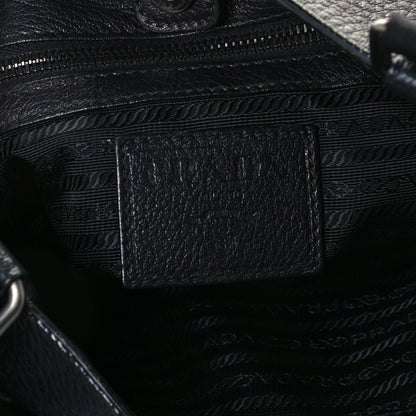 Prada Vitello Daino Crossbody Bag Black 5 of 10