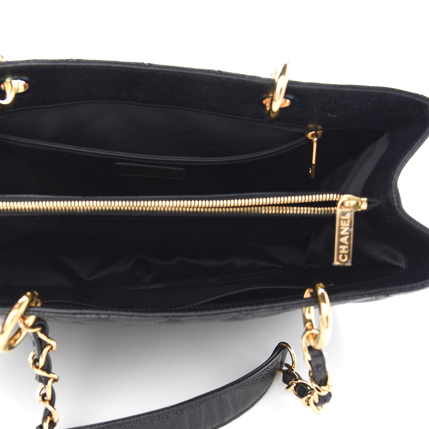 Caviar Quilted Grand Shopping Tote GST Black