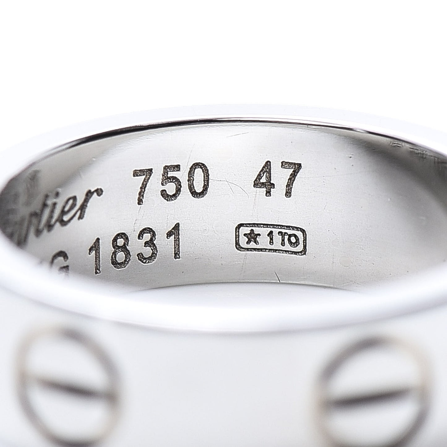 18K White Gold 5.5mm LOVE Ring 47 4