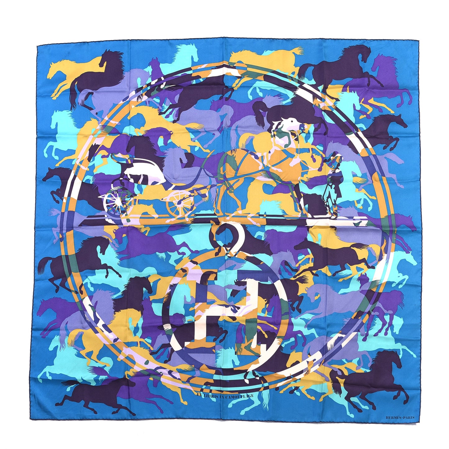 Silk Ex Libris En Camouflage Scarf 90