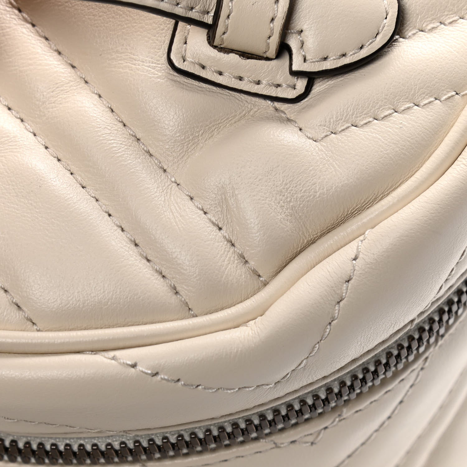 Gucci Calfskin Matelasse Mini GG Marmont Round Backpack White 13 of 13