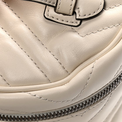 Gucci Calfskin Matelasse Mini GG Marmont Round Backpack White 13 of 13