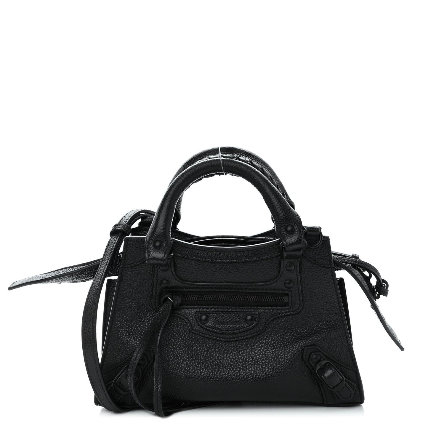Grained Calfskin Neo Classic Black Hardware Mini City Black