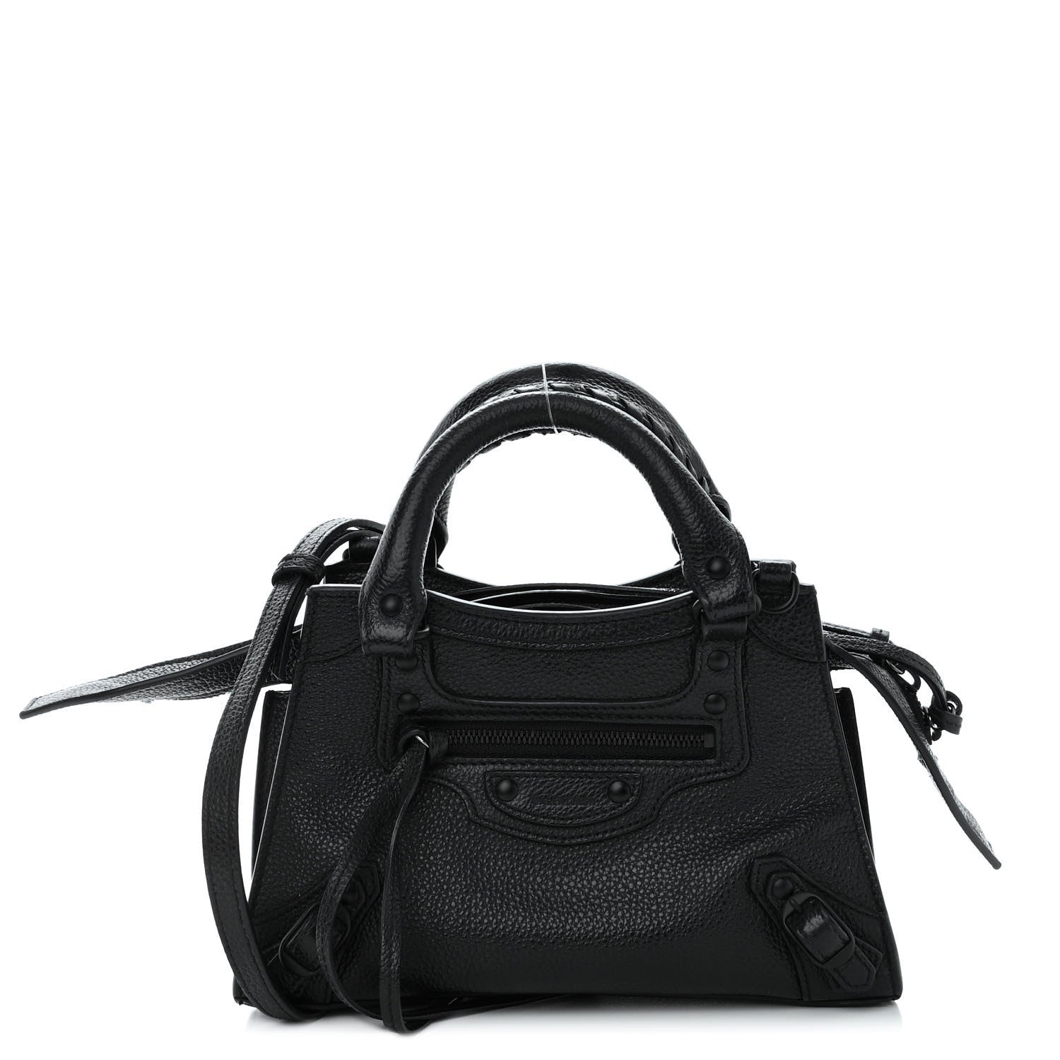 Balenciaga Grained Calfskin Neo Classic Black Hardware Mini City Black 1 of 12