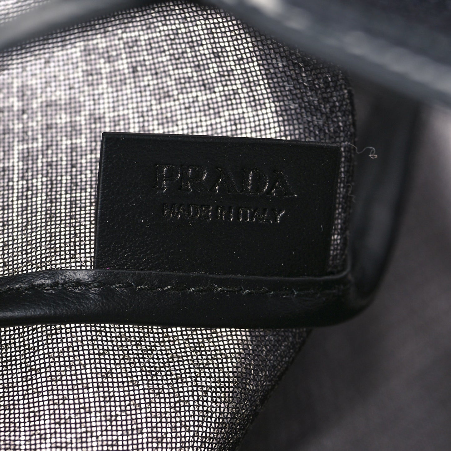 Mesh Sequin Spazzolato Logo Tote Black