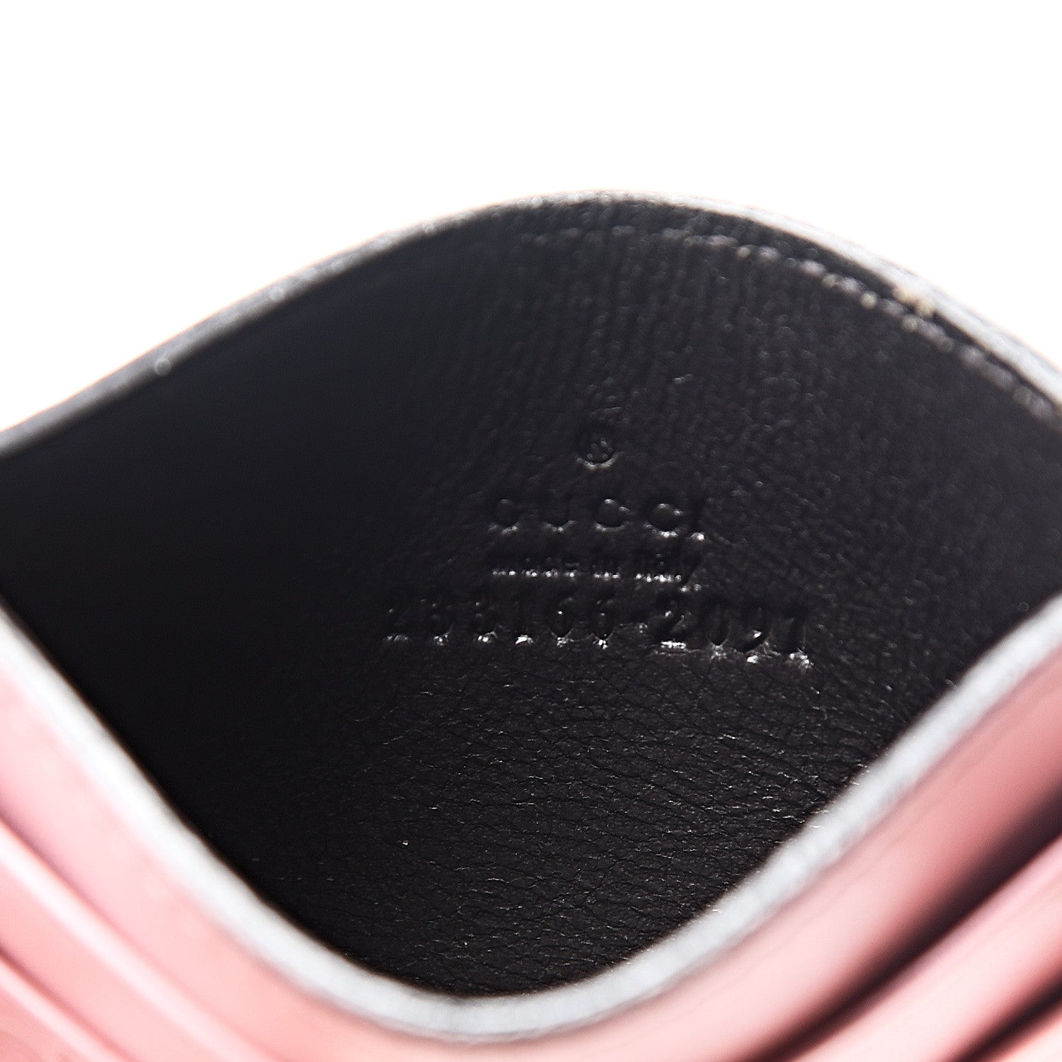 Gucci Guccissima Card Holder Pink 5 of 5