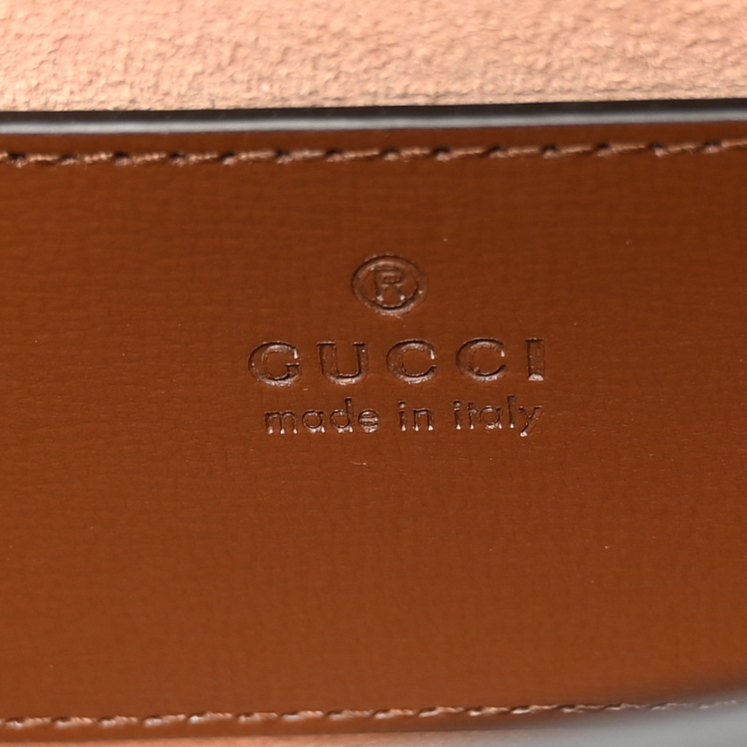 Gucci GG Supreme Monogram Azalea Calfskin Web Mini Horsebit 1955 Chain Shoulder Bag Beige Ebony Brown Sugar 6 of 10