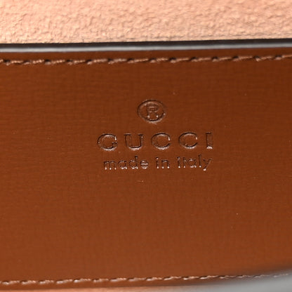 Gucci GG Supreme Monogram Azalea Calfskin Web Mini Horsebit 1955 Chain Shoulder Bag Beige Ebony Brown Sugar 6 of 10
