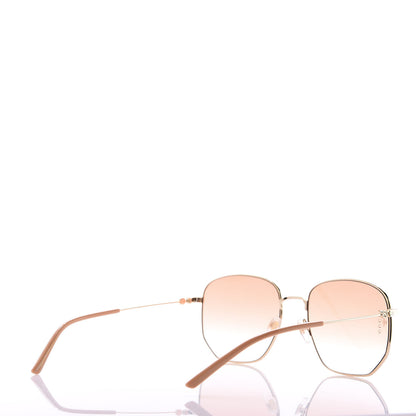 Gucci Oversized Sunglasses GG0396S Gold 3 of 8