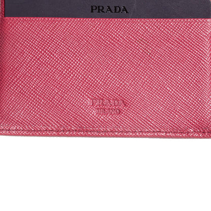 Prada Saffiano Metal Continental Wallet Ibisco 12 of 12