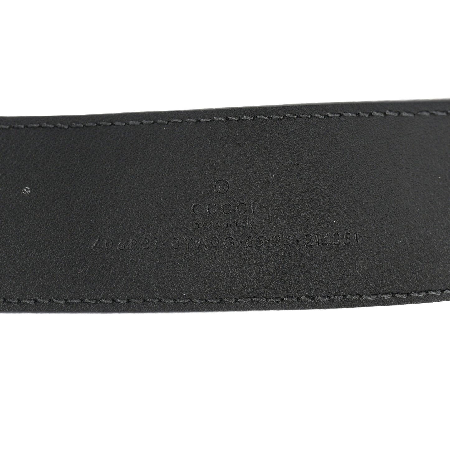 Plutone Calfskin Double G 40mm Belt 85 34 Black