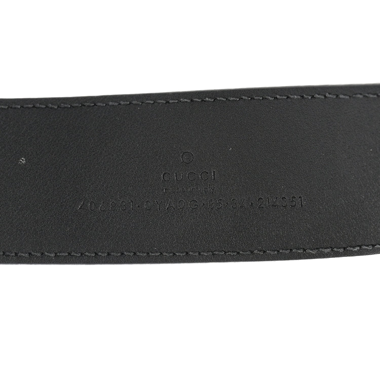 Gucci Plutone Calfskin Double G 40mm Belt 85 34 Black 3 of 4
