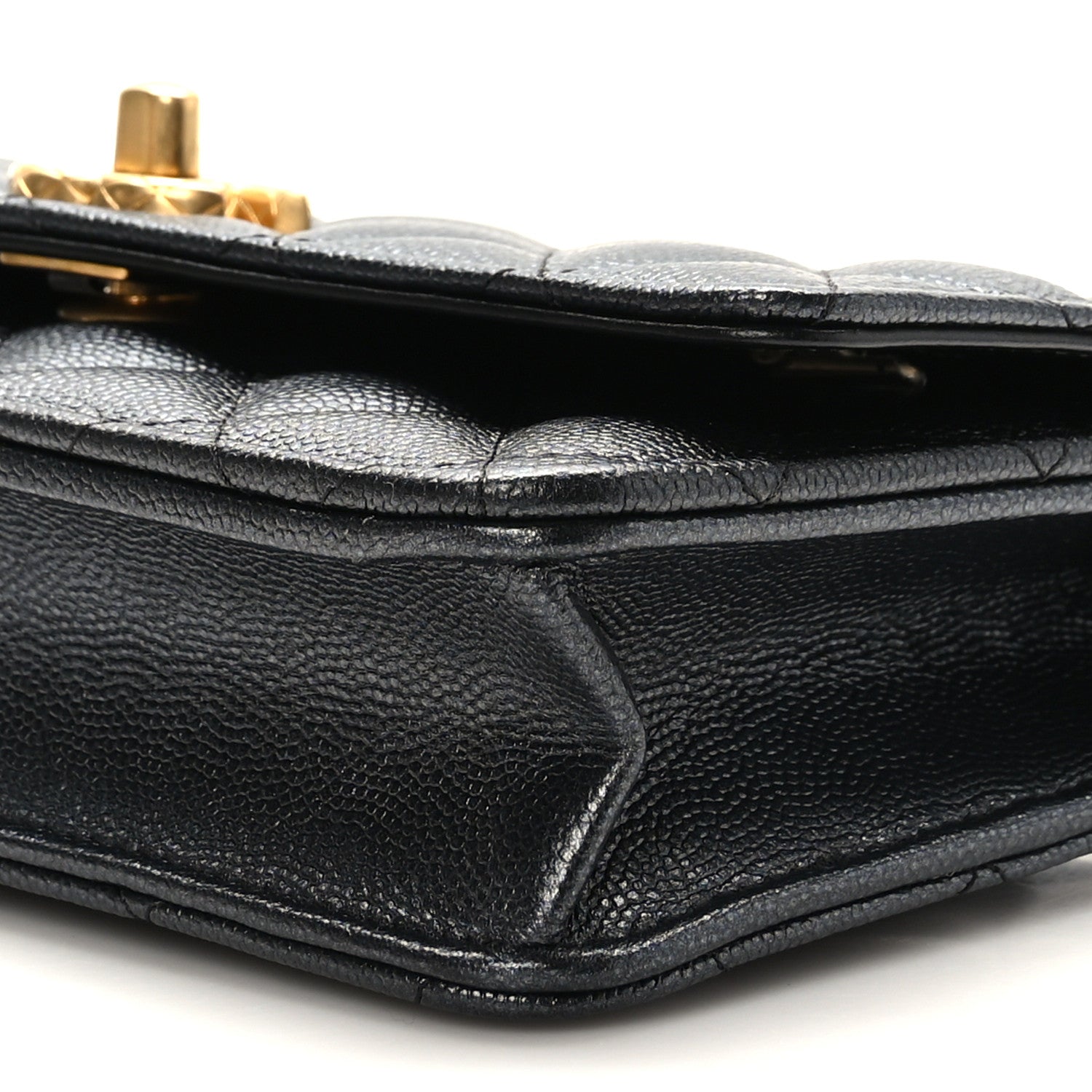 Chanel Pearly Caviar Quilted Fit For You Wallet On Chain WOC Black 9 of 9