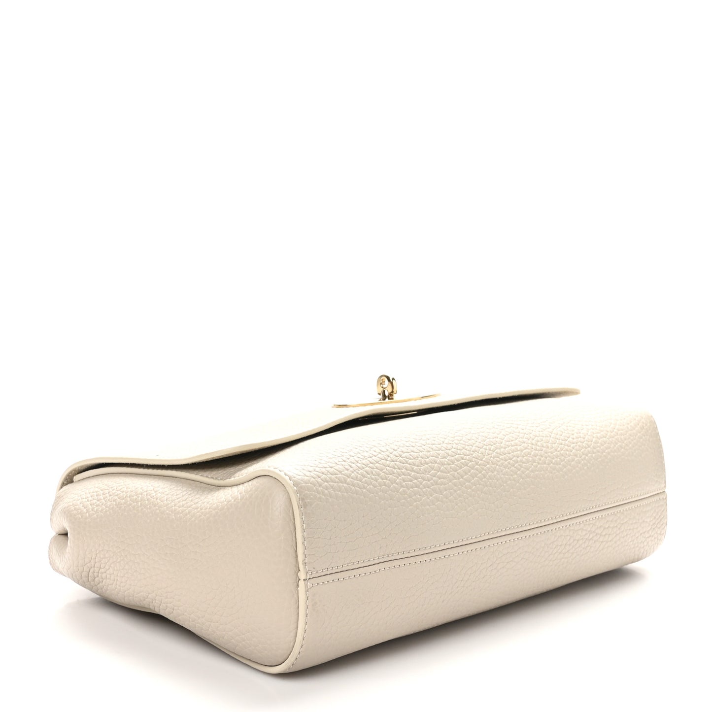 Glossy Goatskin Medium Lily Beige