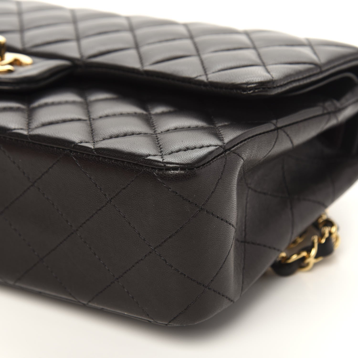 Chanel Lambskin Quilted Medium Double Flap Black 9 of 14