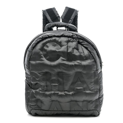 Chanel Nylon Embossed Small Doudoune Backpack Grey 1 of 10