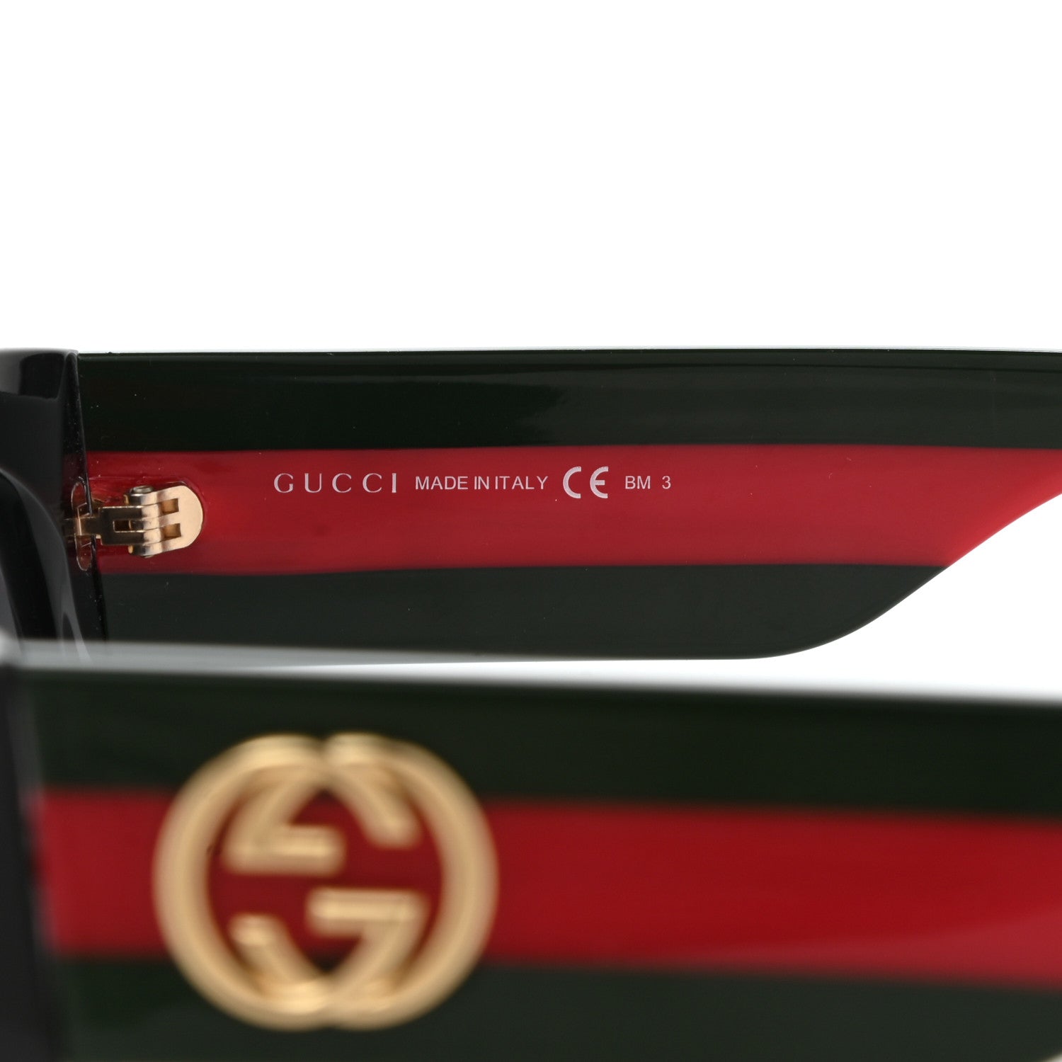 Gucci Acetate Oversized Rectangle Frame Web Sunglasses GG3864/S Black 5 of 7